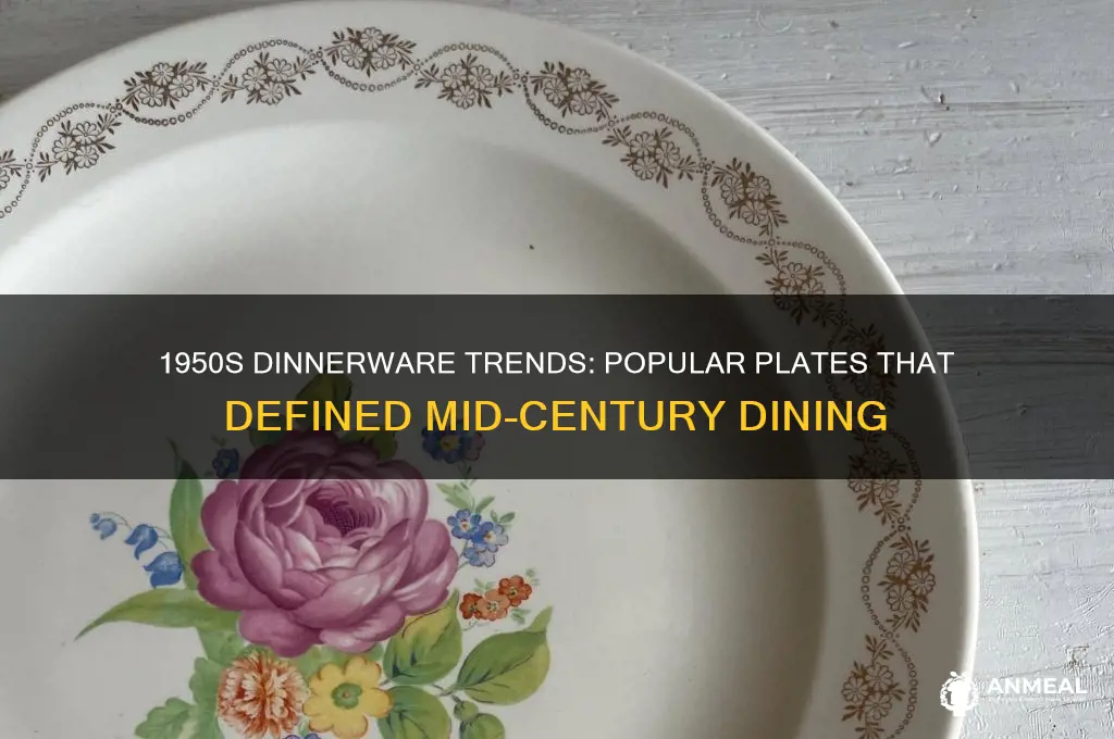 what were popular dinner plates in the 1950s