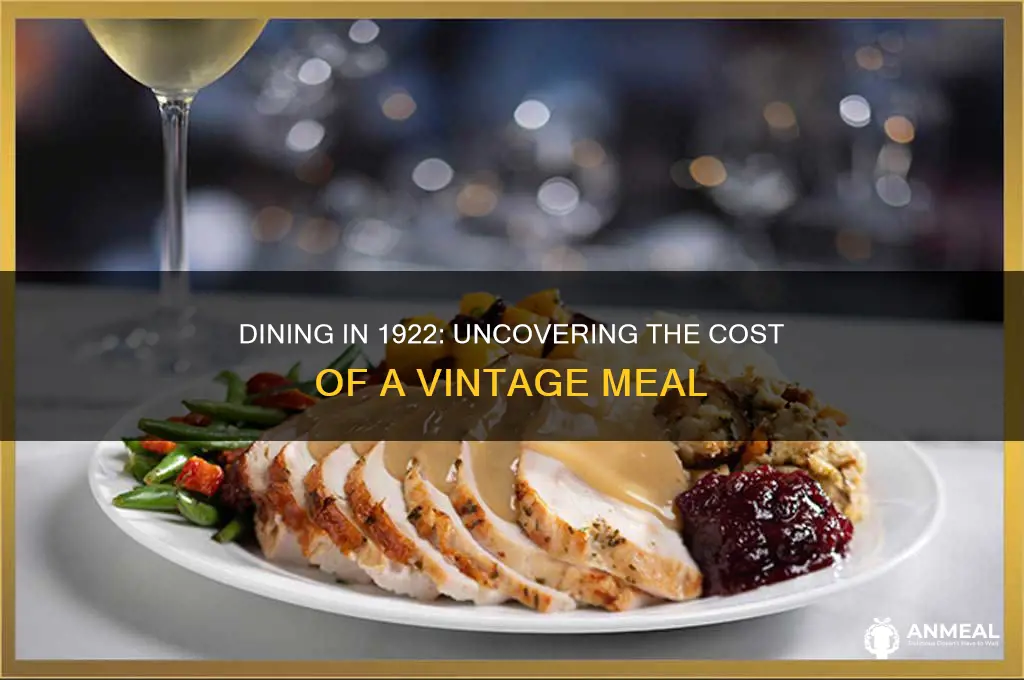 what would a dinner in 1922 cost