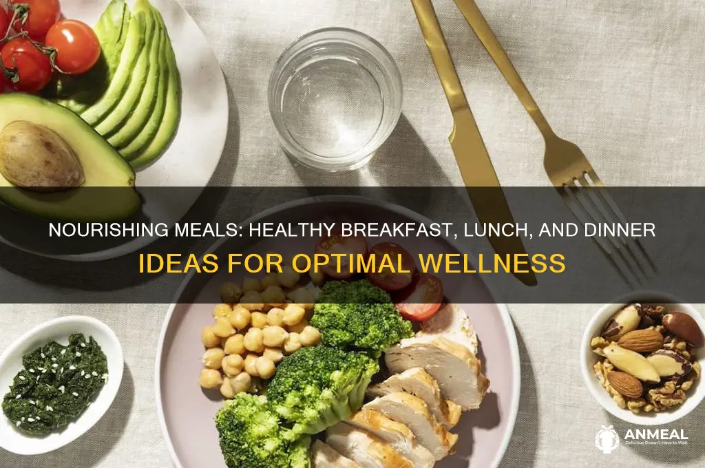 what would be a healthy breakfast lunch and dinner