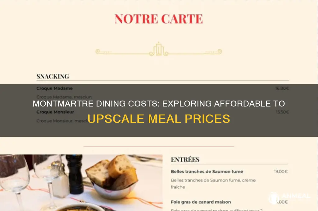 what would dinner cost in montmartre