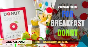 What Would You Like for Breakfast, Donny? Delicious Morning Ideas