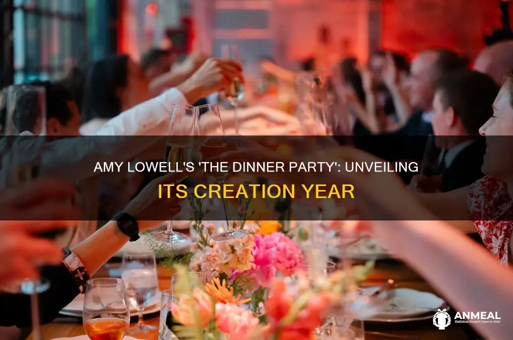 what year did amy lowell write the dinner party