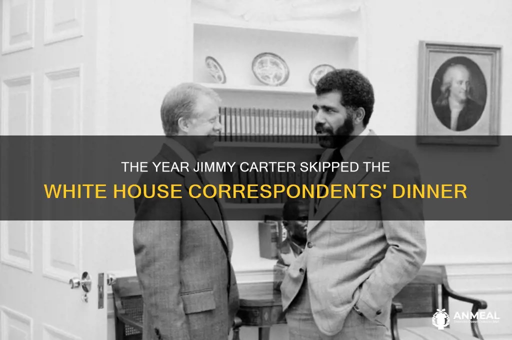 what year did carter miss the correspondants dinner