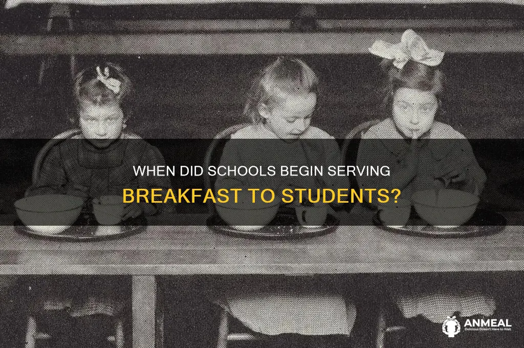 what year did school start providing breakfast