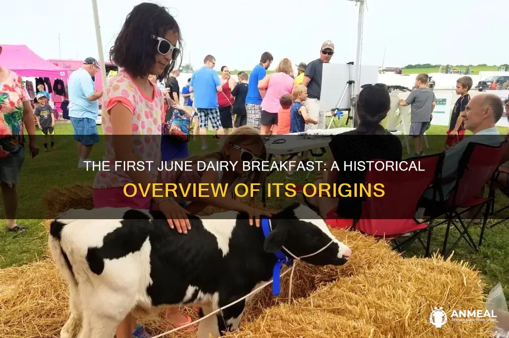 what year did the first june dairy breakfast occur