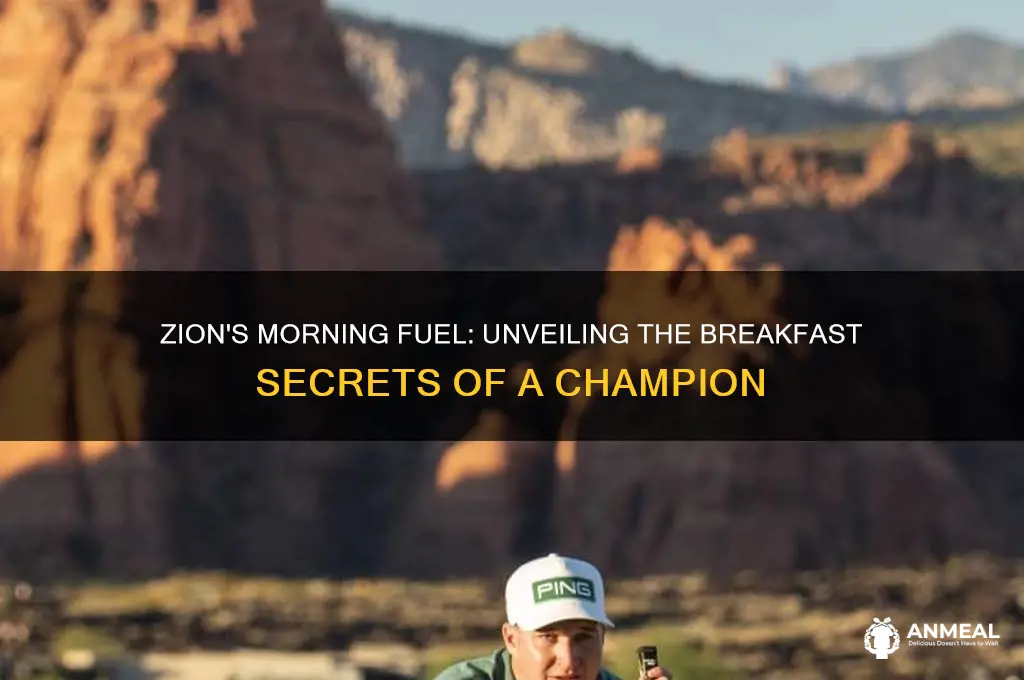 what zion had for breakfast