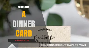 What's a Dinner Card? Unveiling Its Purpose and Modern Usage