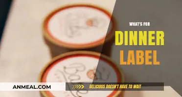 What's for Dinner Label: Simplifying Meal Planning and Grocery Shopping