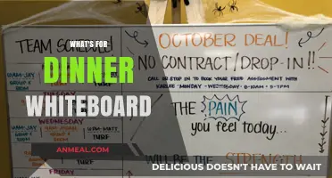 What's for Dinner Whiteboard: Simplify Meal Planning with Creative Ideas