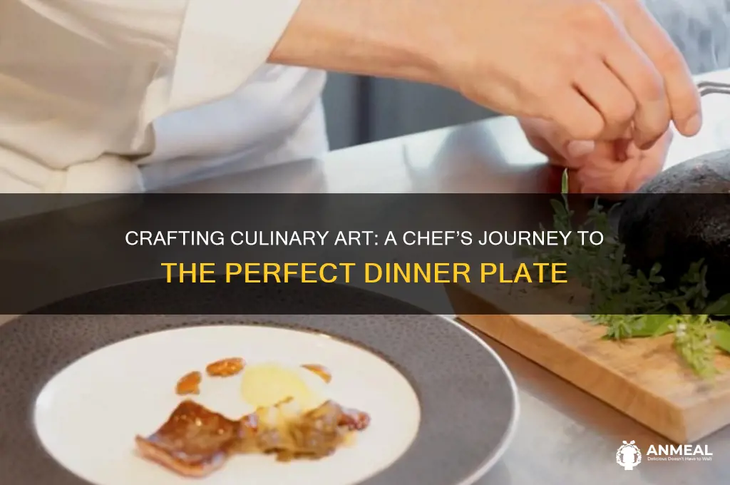 when a chef creates a dinner plate of food