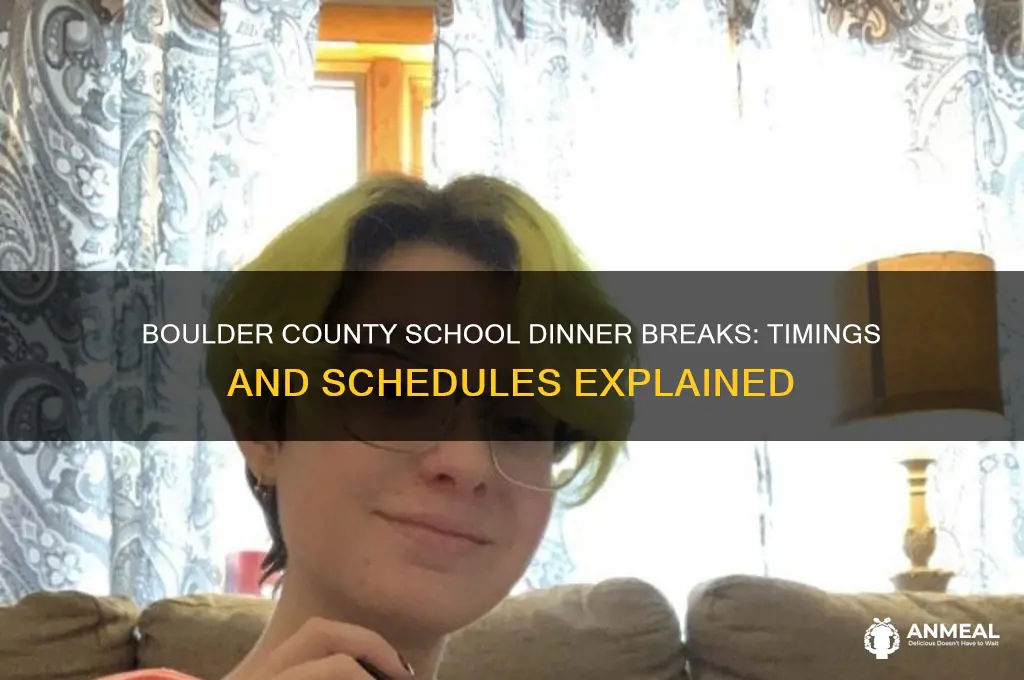 when are schools out for dinner in boulder county