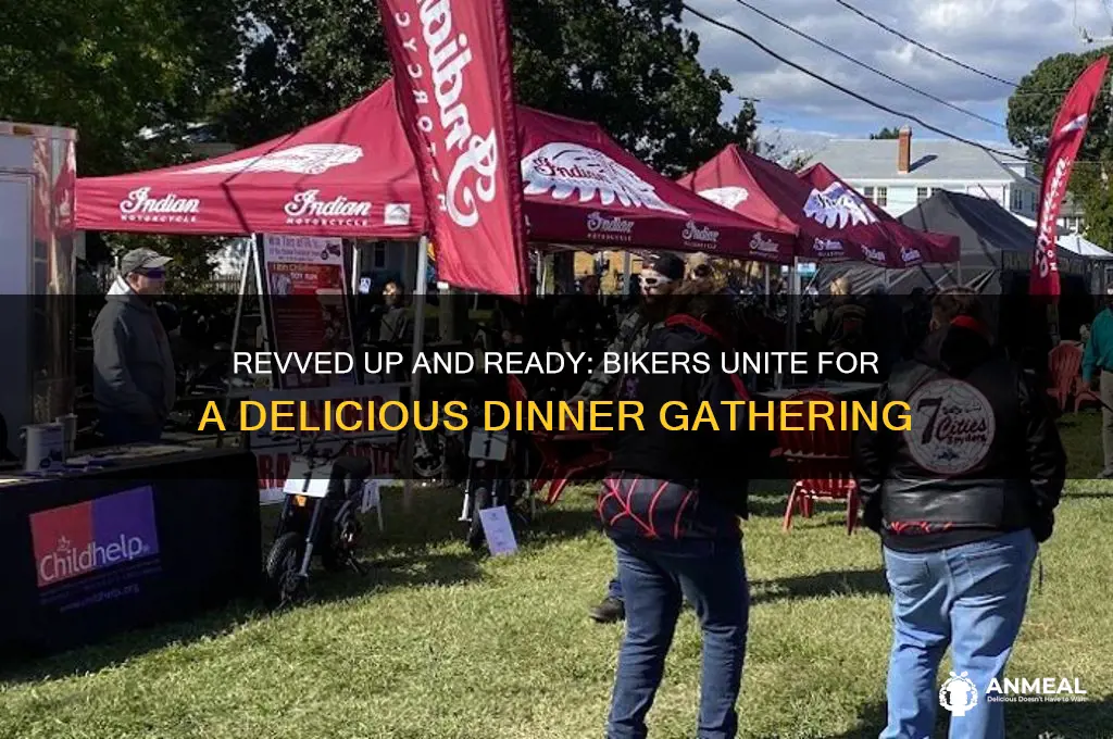 when bikers get together for dinner
