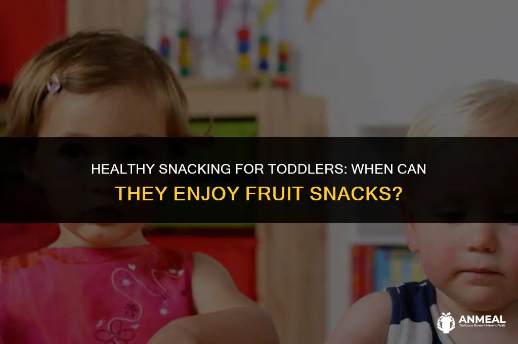when can toddlers eat fruit snacks