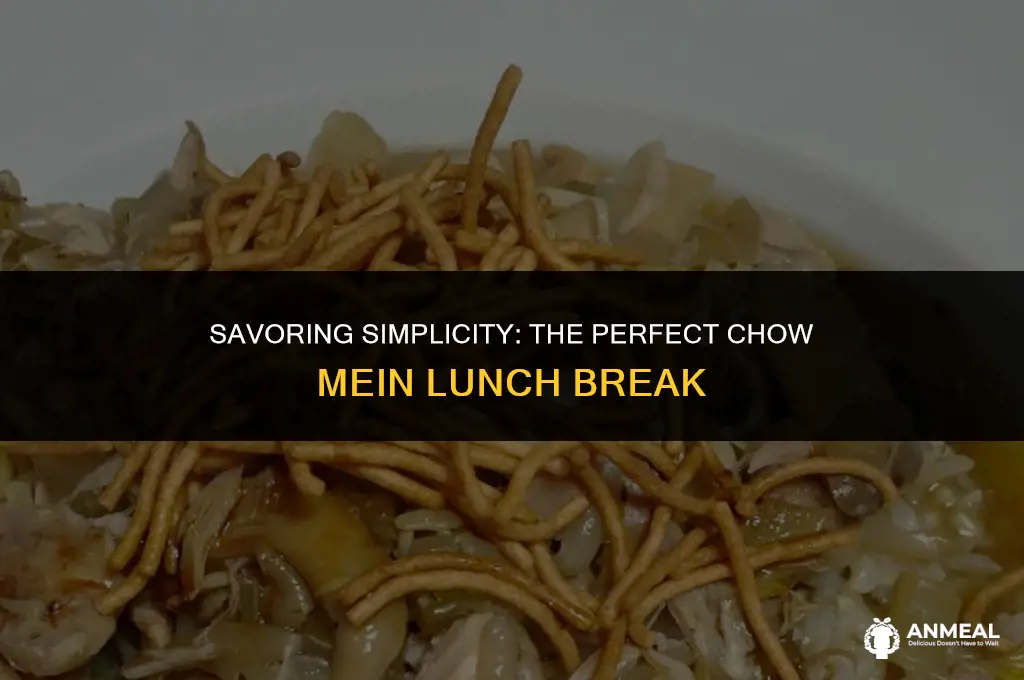 when chow mein for lunch