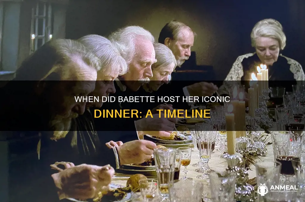 when did babette host her dinner