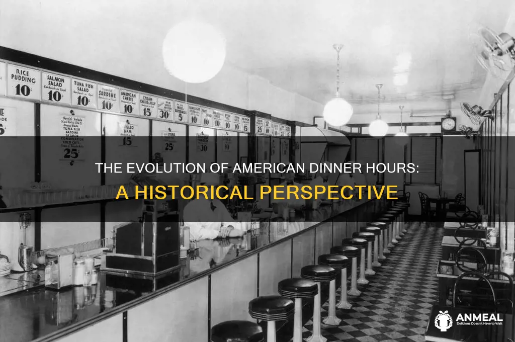 when did dinner begin and end in america