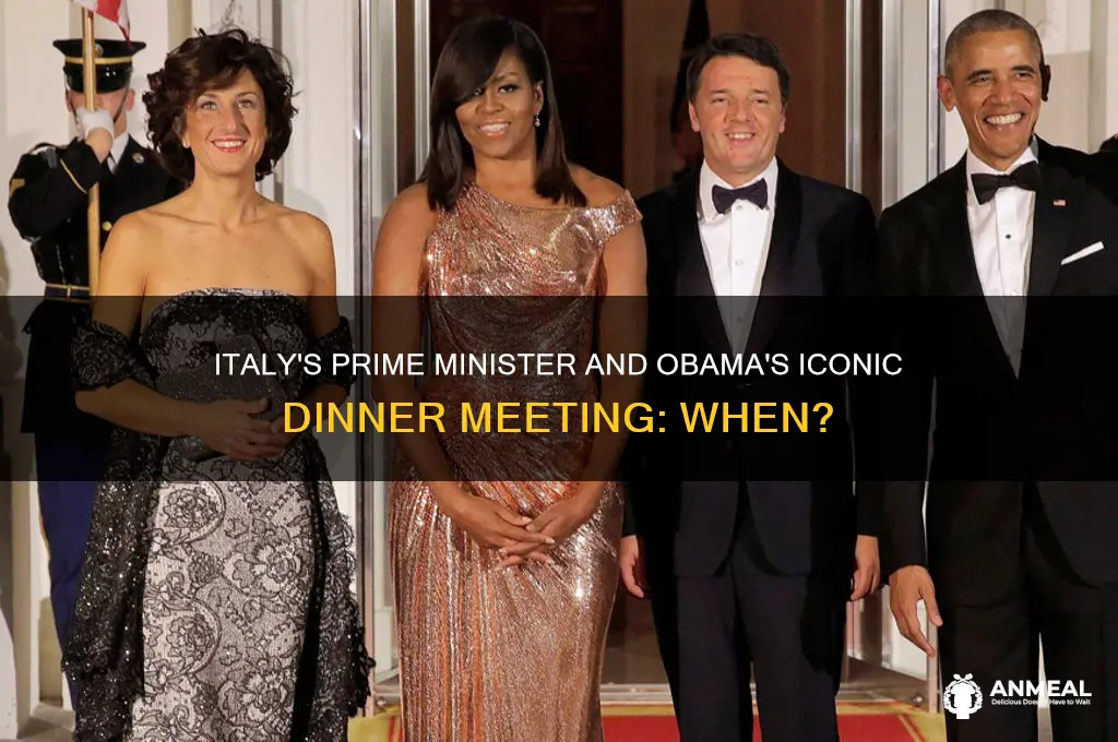 when did italy prime minister have dinner with obama