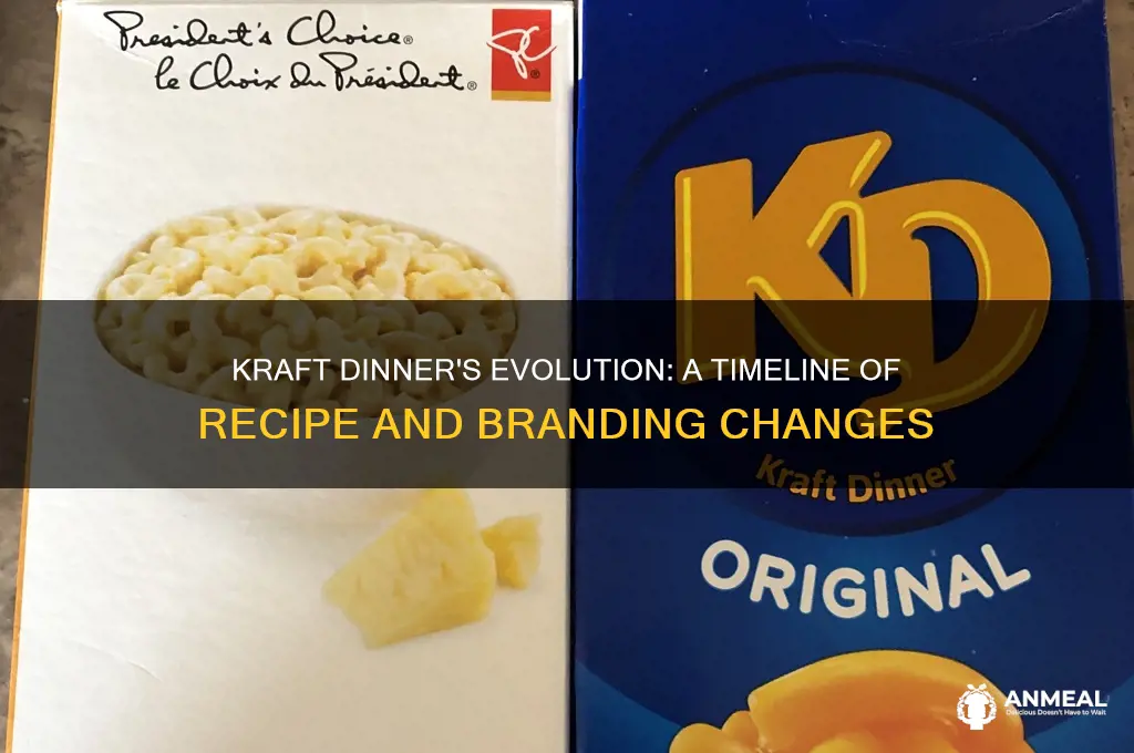 when did kraft dinner change