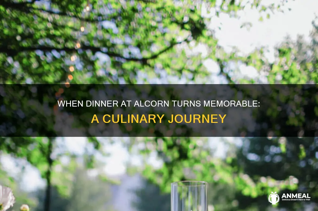 when dinner at alcorn