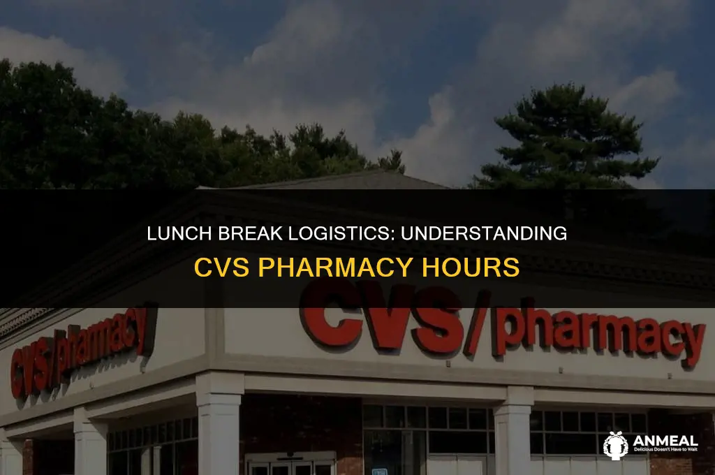 when do cvs pharmacies close for lunch