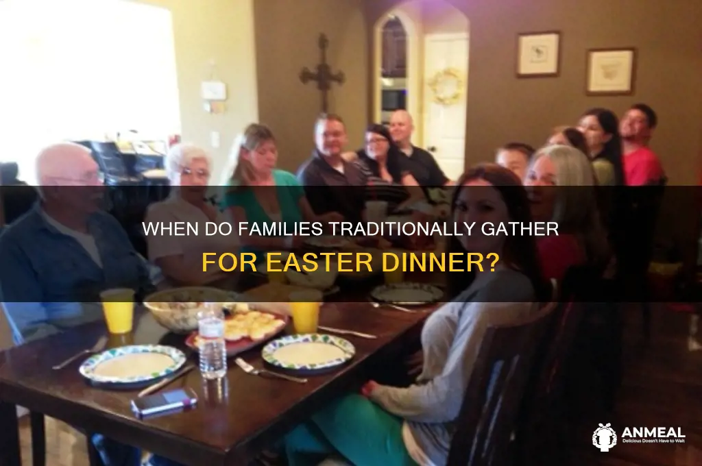 when do most people have easter dinner