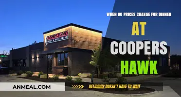 Coopers Hawk Dinner Prices: Timing Changes and Updates Explained