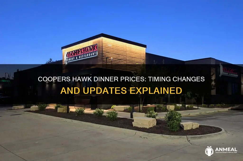 when do prices change for dinner at coopers hawk