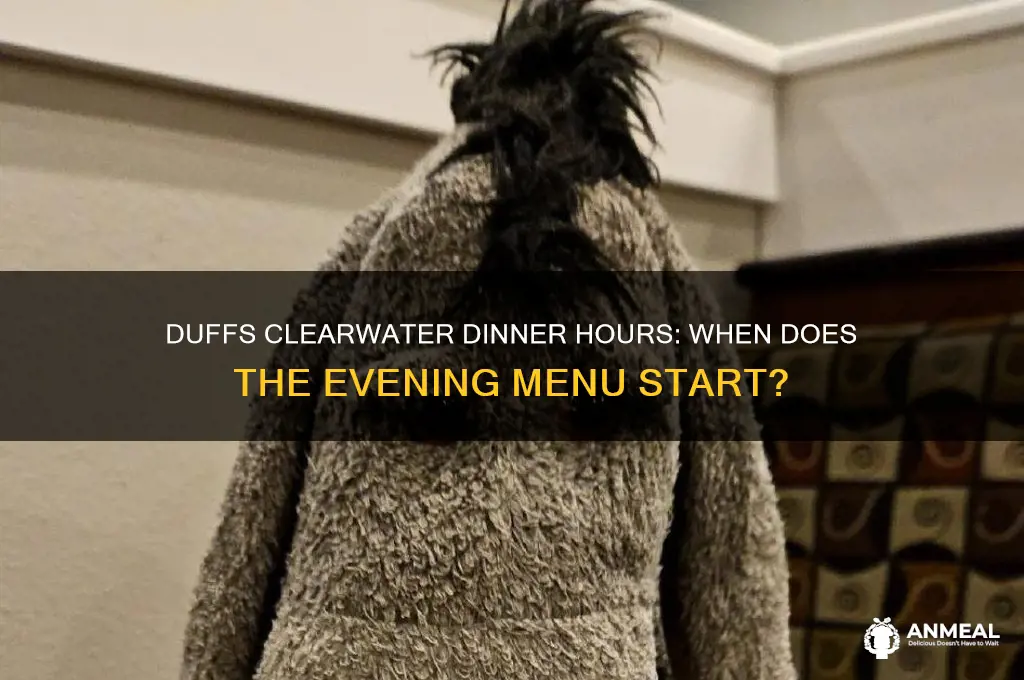 when do the dinner hours begin at duffs in clearwater