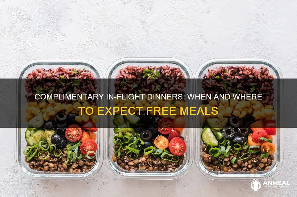 when do you get complimentary dinner on a plane