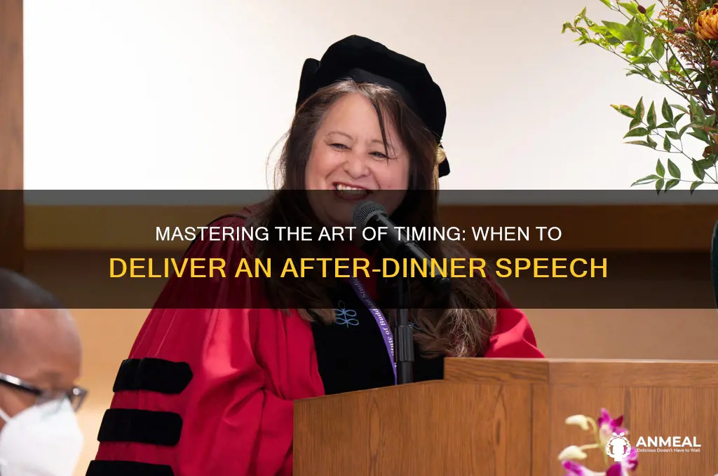 when do you give an after dinner speech
