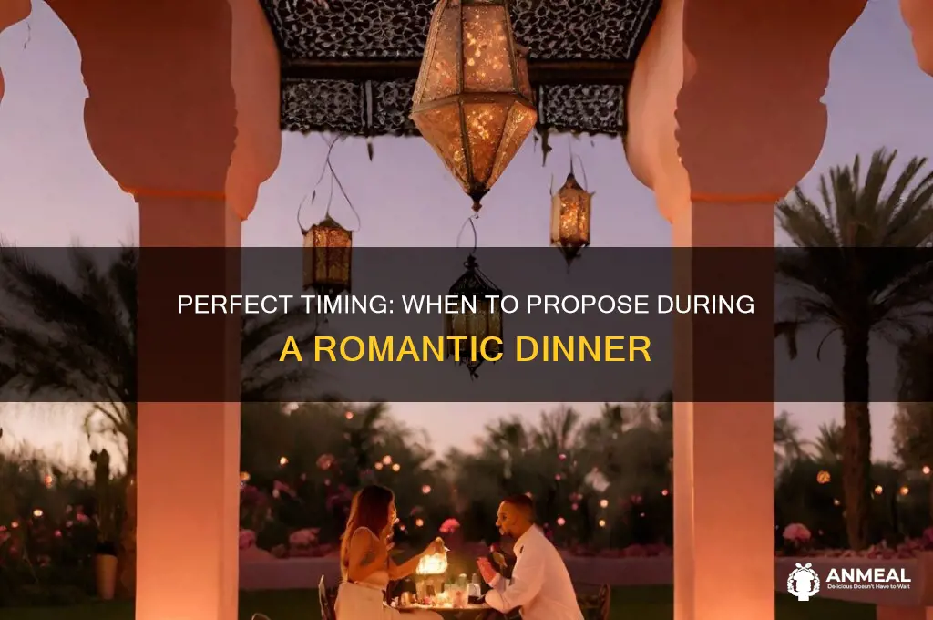 when do you propose at dinner