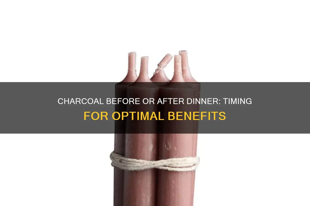 when do you take charcoal before or after dinner