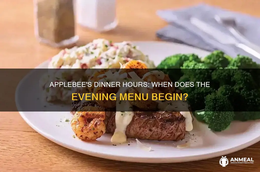 when does applebees dinner start