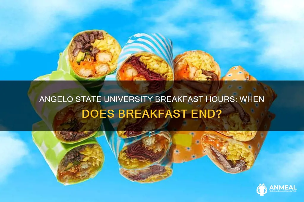 when does breakfast end at angelo state university