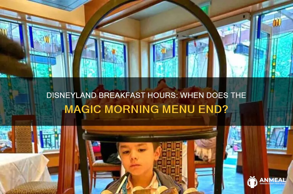 when does breakfast end at disneyland