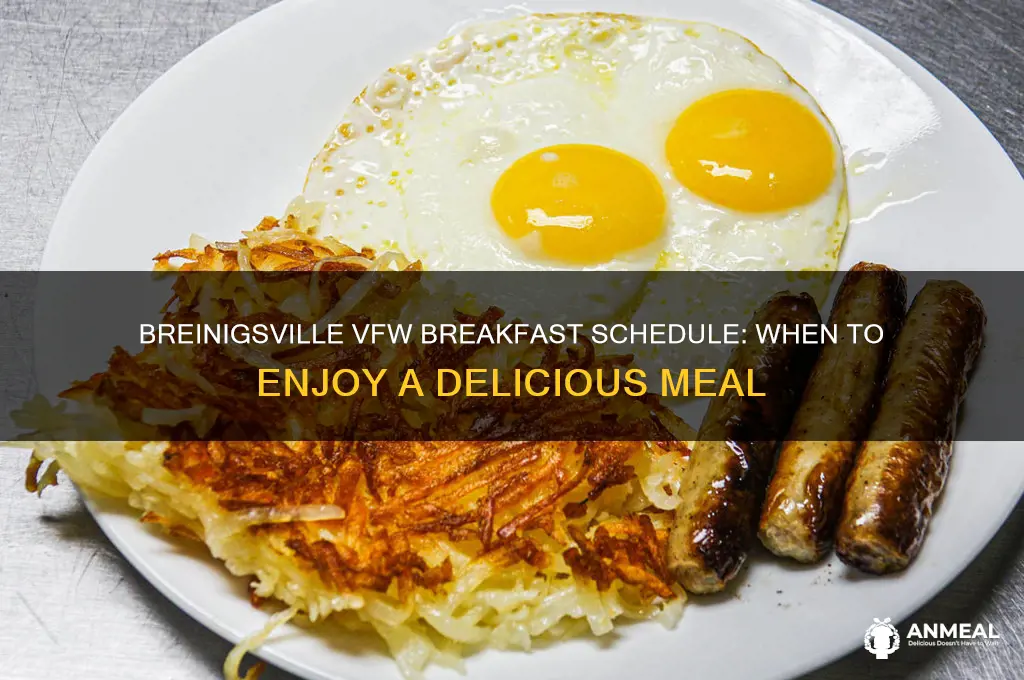 when does breinigsville vfw have breakfast