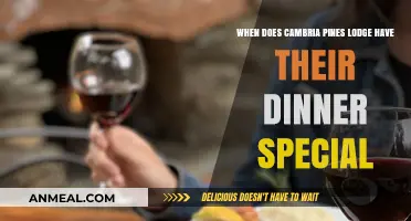 Cambria Pines Lodge Dinner Special Dates and Seasonal Offers