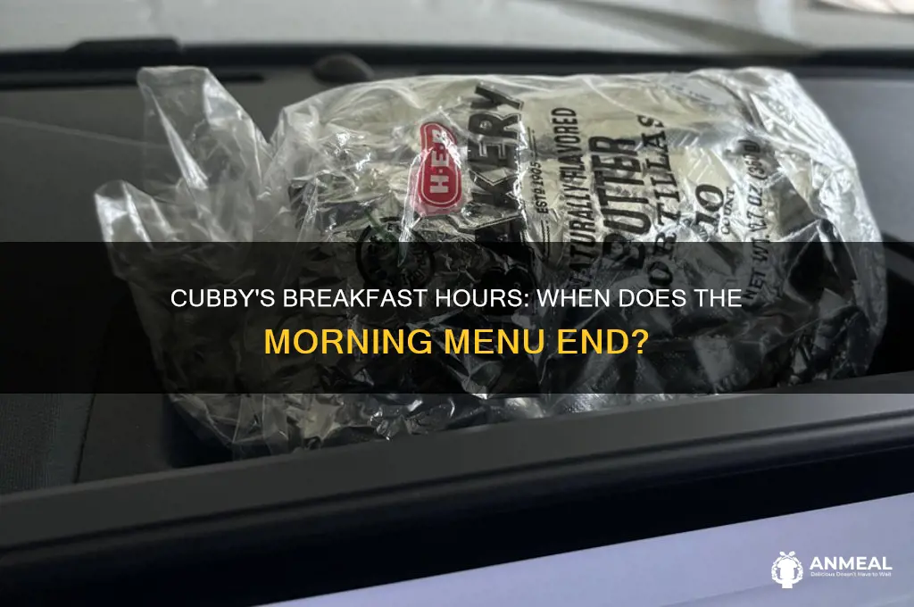 when does cubbys breakfast end