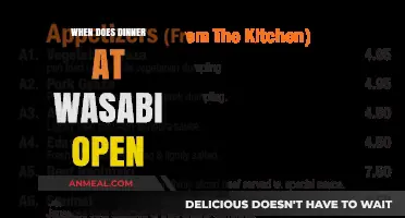 When Does Dinner at Wasabi Open? Hours and Details Revealed