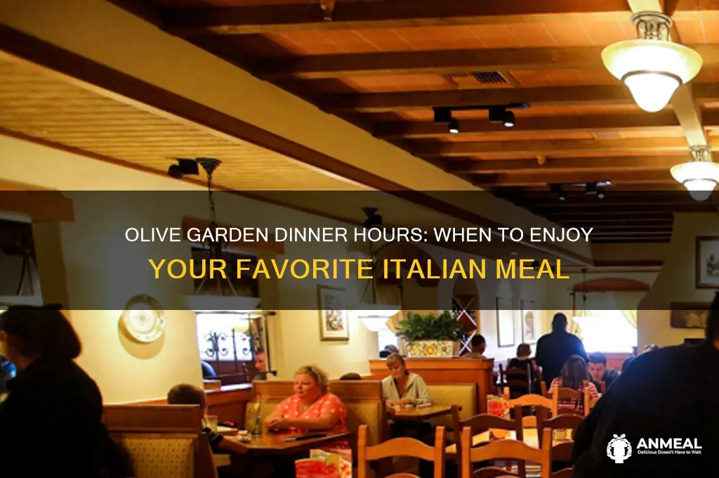 when does dinner start at olive garden