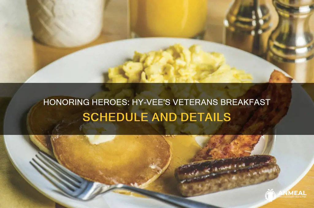 when does hy vee have their veterans breakfast