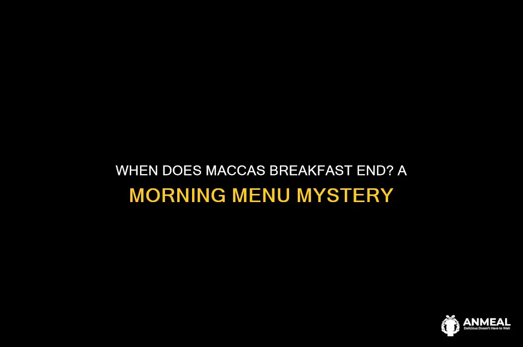 when does maccas breakfast end