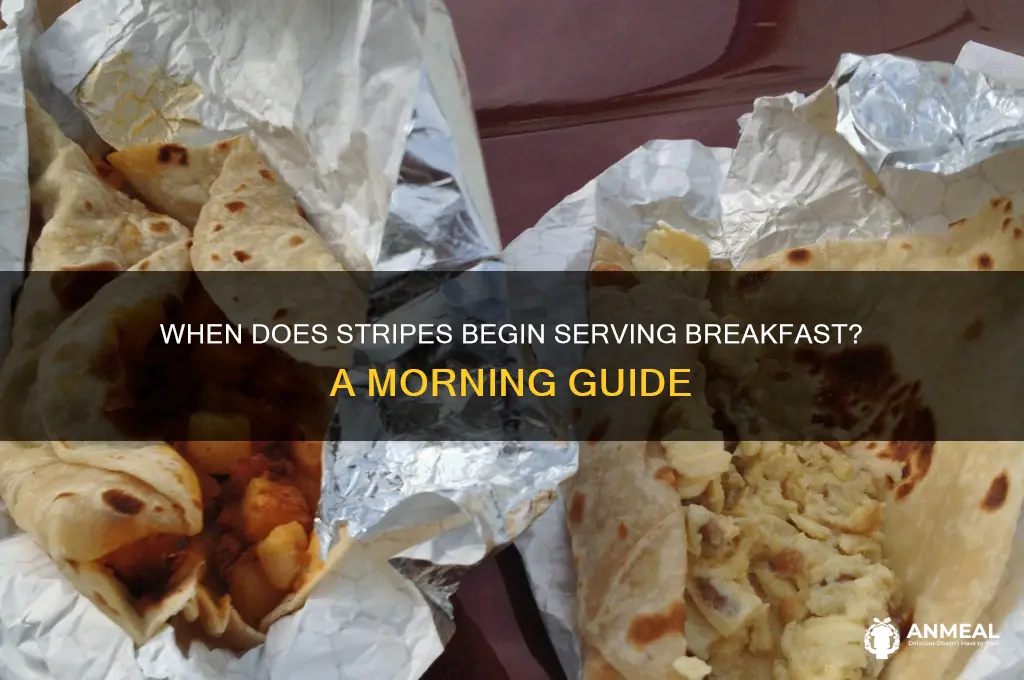 when does stripes start selling breakfast