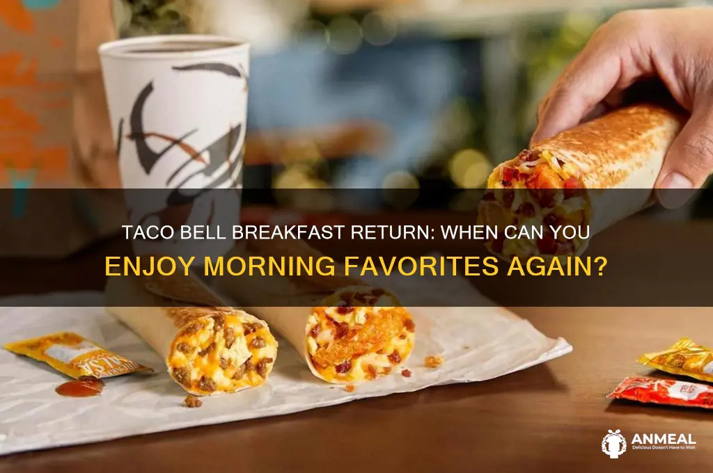 when does taco bell breakfast come back