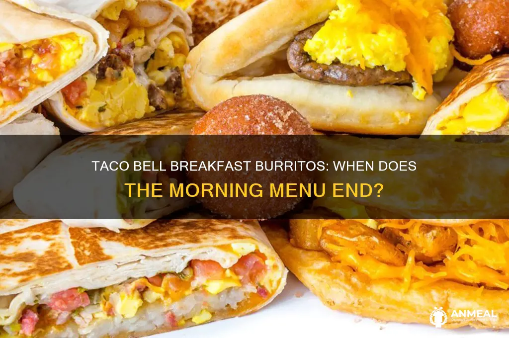 when does taco bell stop selling breakfast burritos