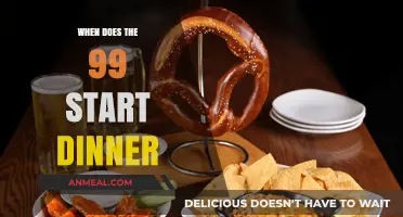 When Does the 99 Restaurant Begin Serving Dinner?