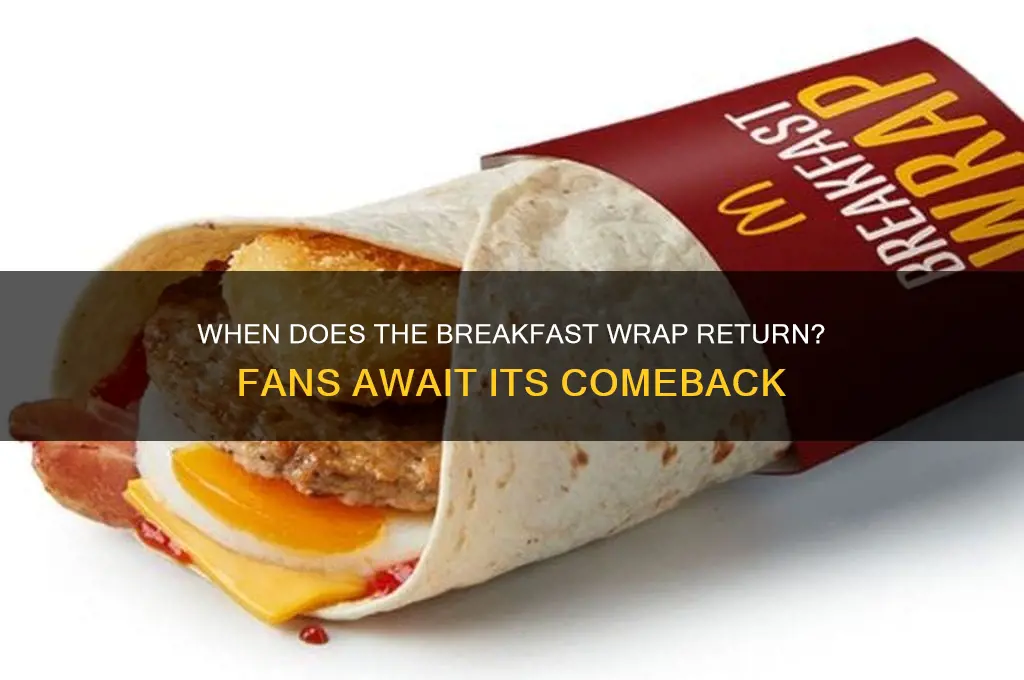 when does the breakfast wrap come back