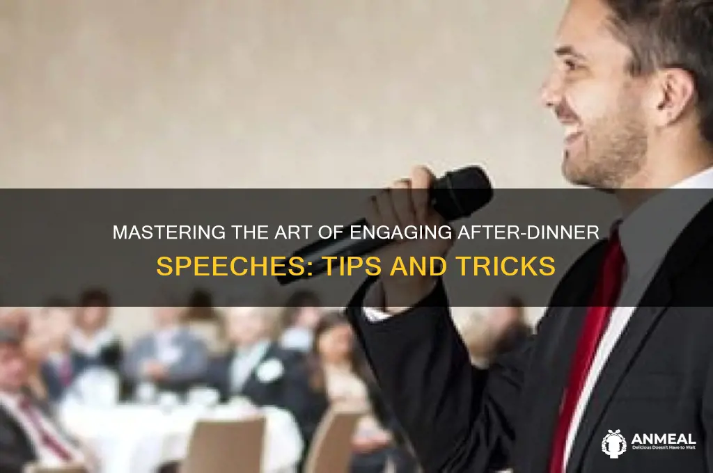 when giving an after-dinner speech