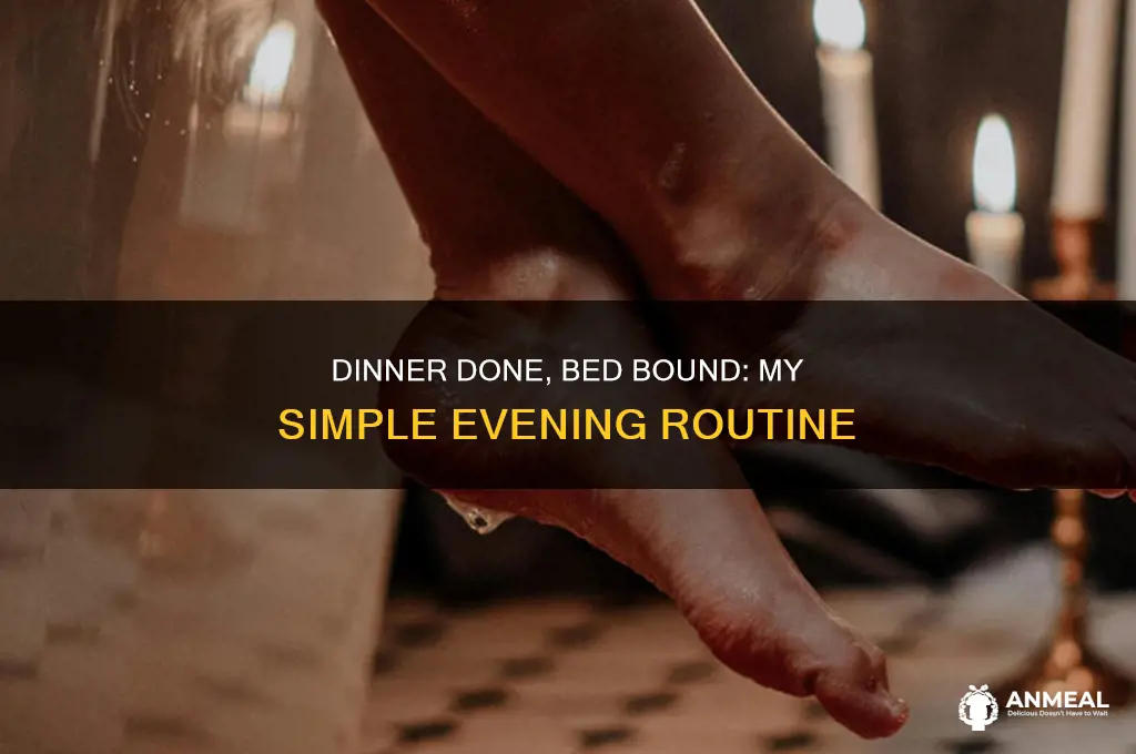 when i had had my dinner i went to bed