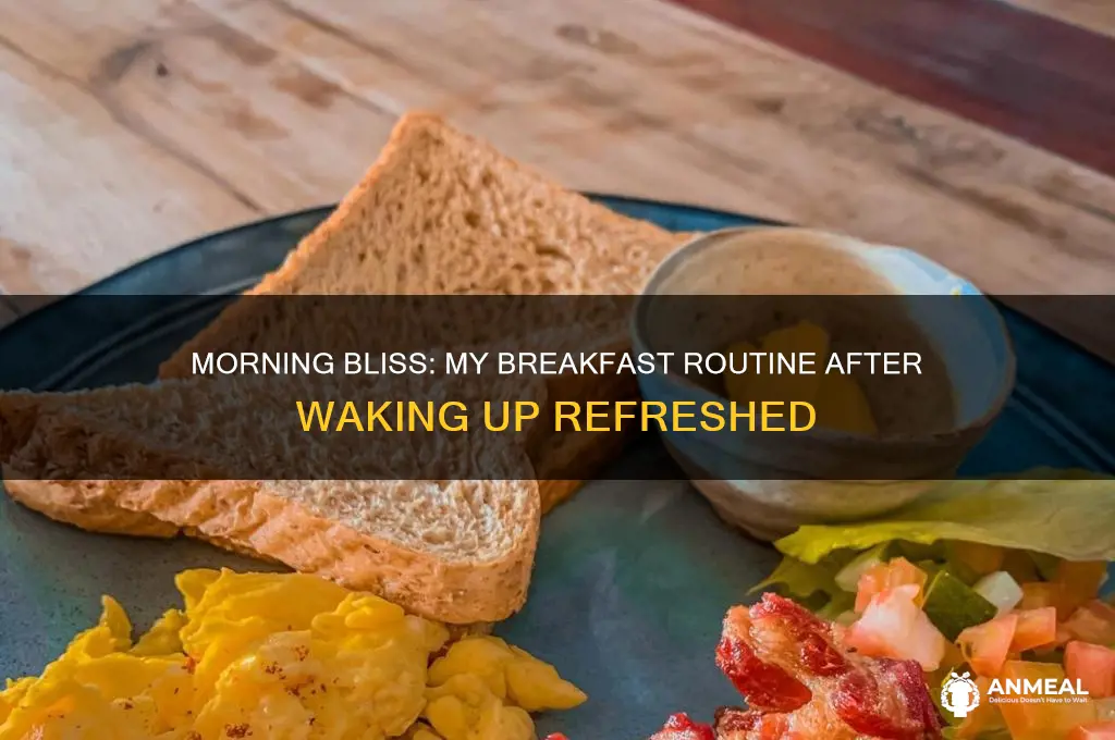 when i wake up in the morning i got breakfast